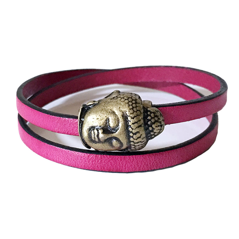 CHAK-WRAPS™ Buddha Infinity Brass Leather Bracelet